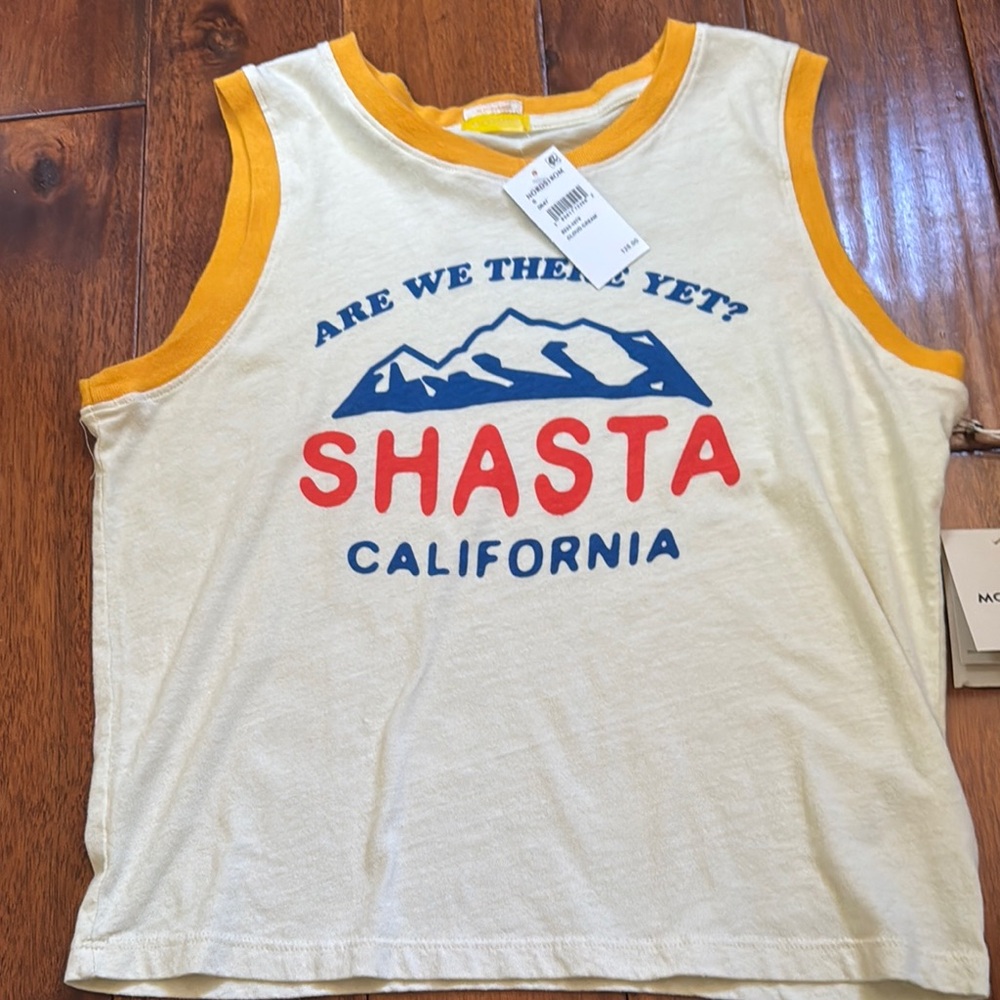 MOTHER Muscle Tee - Yellow and Cream